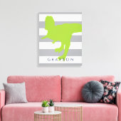 Cute Dinosaur Nursery Wrapped Canvas - Wall Art (Insitu (Woonkamer))
