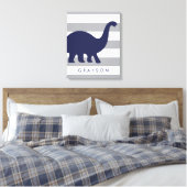 Cute Dinosaur Nursery Wrapped Canvas - Wall Art (Insitu (Slaapkamer))