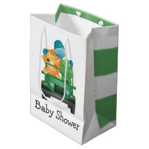 Cute Dinosaur Oerwoud Safari Baby shower Medium Cadeauzakje