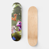 Cute Dinosaur oerwoud skateboard (Voorkant)