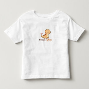 Cute Dinosaur Opa Mijn Held Peuter T-Shirt   Gra