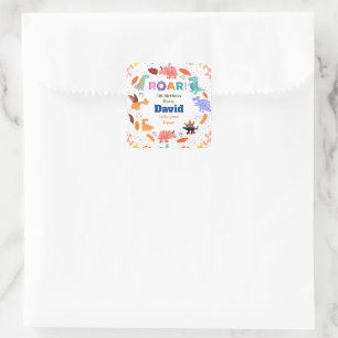 Cute Dinosaur over Stickers van verjaardagsfeestje