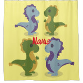 Cute Dinosaur Pair Thunder_Cove Douchegordijn (Voorkant)