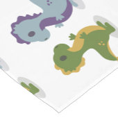 Cute Dinosaur Pair Thunder_Cove Korte Tafelloper (Hoek)