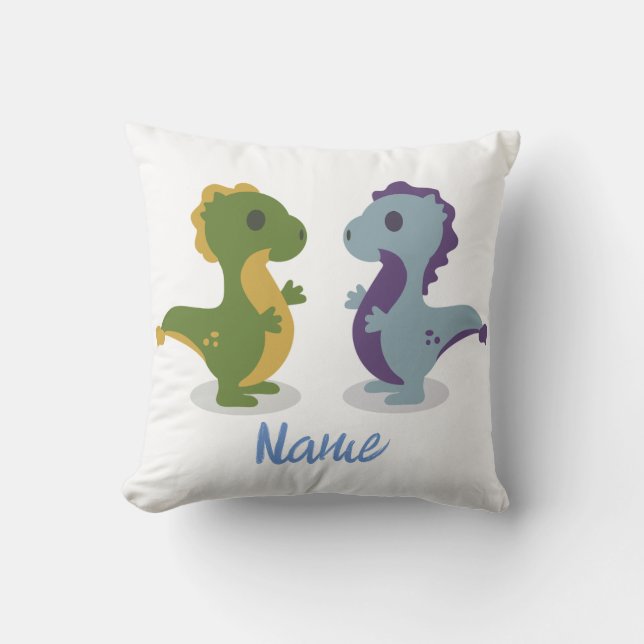 Cute Dinosaur Pair Thunder_Cove Kussen (Voorkant)
