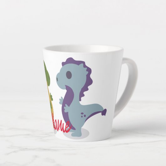 Cute Dinosaur Pair Thunder_Cove Latte Mok (Rechterhoek)