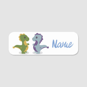 Cute Dinosaur Pair Thunder_Cove Naamplaatje