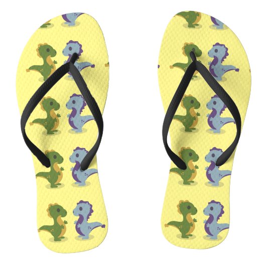 Cute Dinosaur Pair Thunder_Cove Teenslippers (Voetbed)