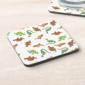 Cute Dinosaur Pattern Bier Onderzetter (Linkerzijde)