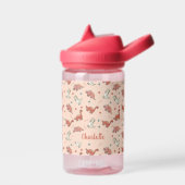 Cute Dinosaur Pattern Custom Name Waterfles (Links)