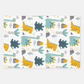 Cute Dinosaur Pattern Inpakpapier Vel (Voorkant)