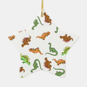 Cute Dinosaur Pattern Keramisch Ornament