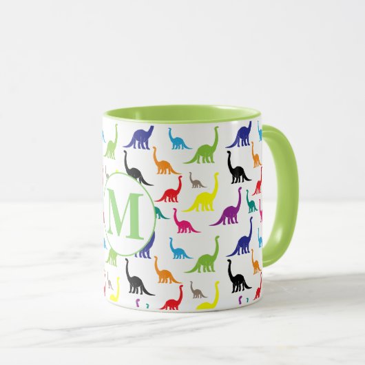 Cute Dinosaur Pattern Mok (Voorkant rechts)