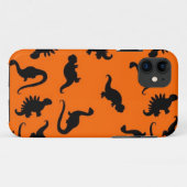 Cute Dinosaur Pattern on Oranje Case-Mate iPhone Case (Achterkant (horizontaal))