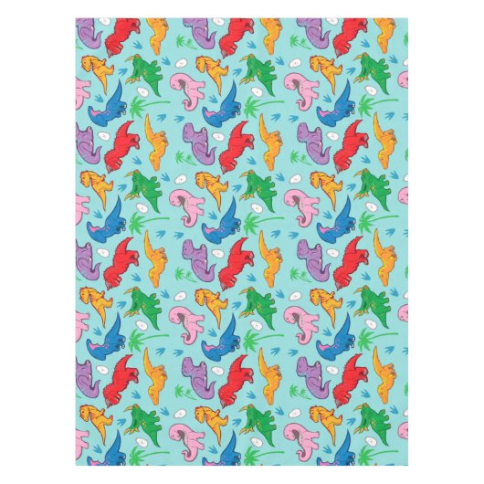 Cute Dinosaur Pattern Tafelkleed (Voorkant)