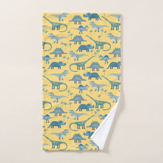 Cute Dinosaur Pattern Yellow Bad Handdoek (Handdoek)