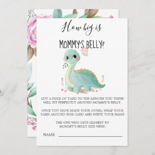 Cute Dinosaur Peony Hoe groot is de Belly Kaart va