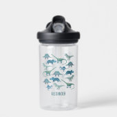 Cute Dinosaur Personalized Waterfles (Voorkant)