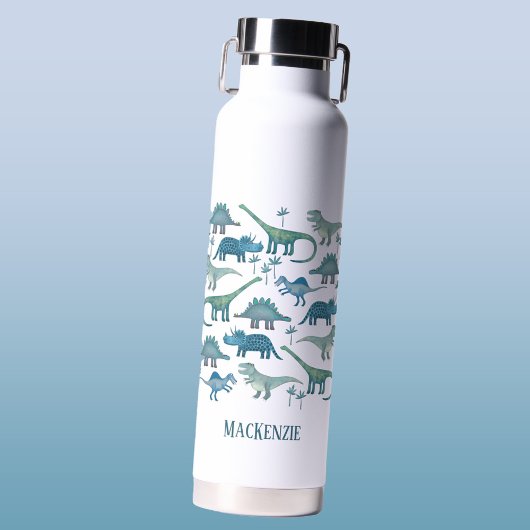 Cute Dinosaur Personalized Waterfles
