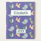 Cute Dinosaur Personnalisé Lumière Purple 2024 (Dos)