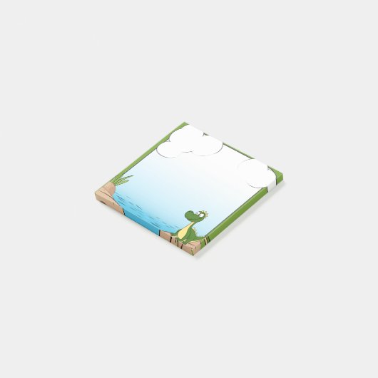 Cute Dinosaur Post-it® Notes (Schuin)