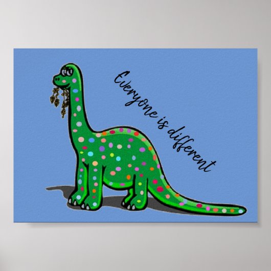 Cute Dinosaur Poster (Voorkant)