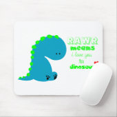 Cute Dinosaur RAWR Muismat (Met muis)