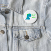 Cute Dinosaur RAWR Ronde Button 5,7 Cm (In situ)