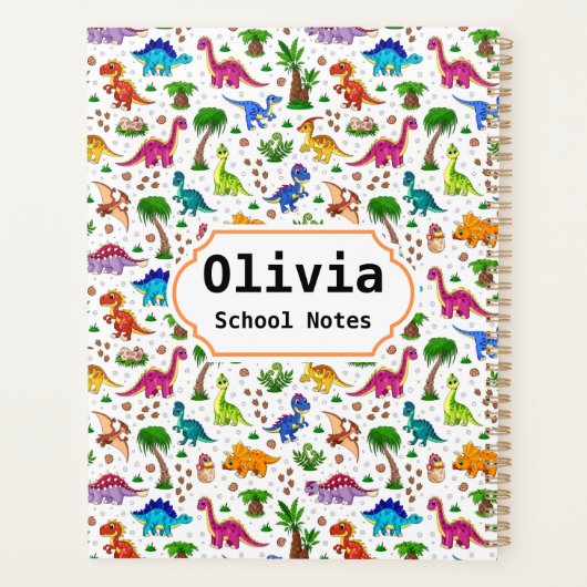 Cute Dinosaur Retour à l'école (Dos)