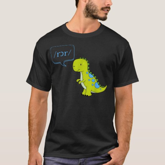 Cute Dinosaur SLP Phonetic CCC-SLP Early Intervent T-shirt (Voorkant)