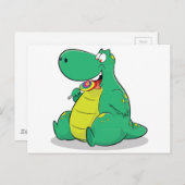 Cute dinosaur-snoep briefkaart (Voorkant / Achterkant)