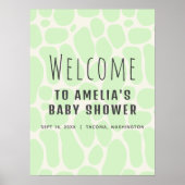 Cute Dinosaur Spots Affiche de bienvenue bébé neut (Devant)