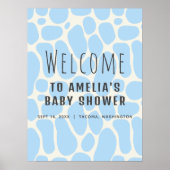 Cute Dinosaur Spots Garçon Baby Affiche de bienven (Devant)