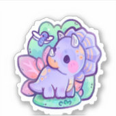 Cute Dinosaur Sticker (Voorkant)