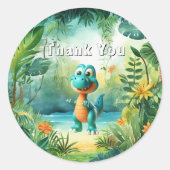 Cute Dinosaur Sticker (Voorkant)