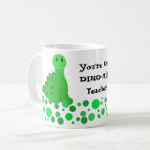 Cute Dinosaur Teacher Design Koffiemok (Voorkant links)