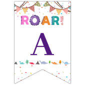 Cute Dinosaur verjaardagsfeest met de titel decora Vlaggetjes (Derde vlag)