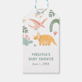 Cute Dinosaur Verjaardagskaartje Baby Shower Cadea Cadeaulabel (Voorkant)