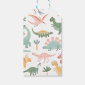 Cute Dinosaur Verjaardagskaartje Baby Shower Cadea Cadeaulabel (Achterkant)