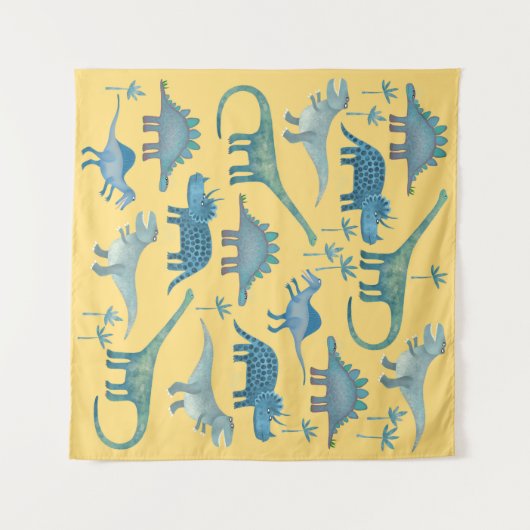 Cute Dinosaur Wandkleed (Voorkant (horizontaal))