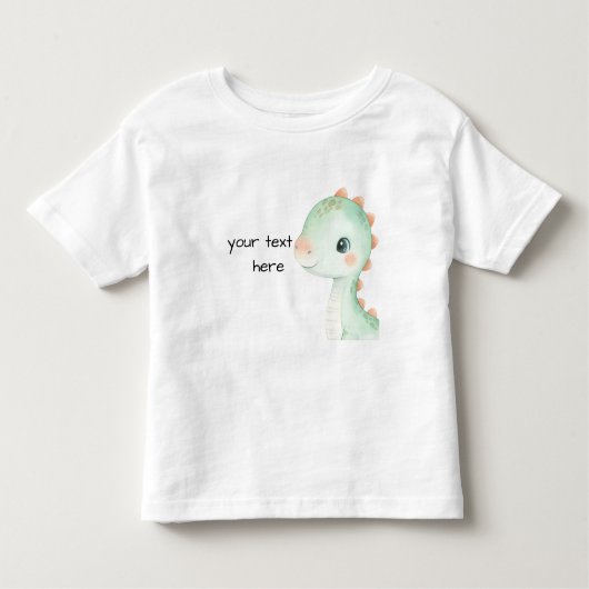  Cute Dinosaur Watercolor Personalized Baby Shirt (Voorkant)