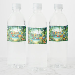 Cute Dinosaur Waterfles Etiket