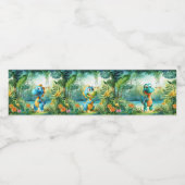 Cute Dinosaur Waterfles Etiket (Enkel label)