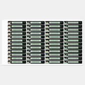 Cute Dinosaur Waterproof Name Set 1 Black Labels (Vel)