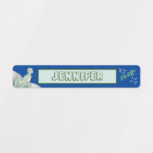 Cute Dinosaur Waterproof Name Set 1 Blue Labels (Design 2)