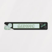 Cute Dinosaur Waterproof Name Set 2 Black Labels (Design 1)