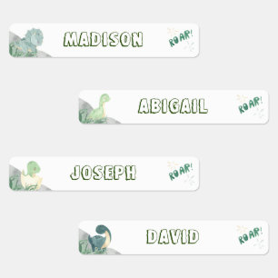 Cute Dinosaur Waterproof Name Set 2 Labels