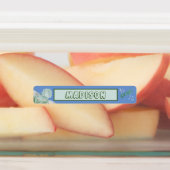 Cute Dinosaur Waterproof Name Set 2 Light Blue Labels (Aangebracht)