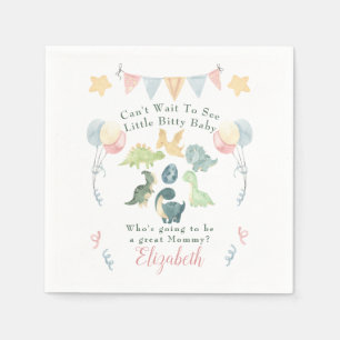 Cute Dinosaur Waterverf Baby shower Servet