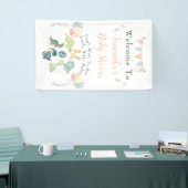 Cute Dinosaur Waterverf Baby shower Spandoek (Beurs)